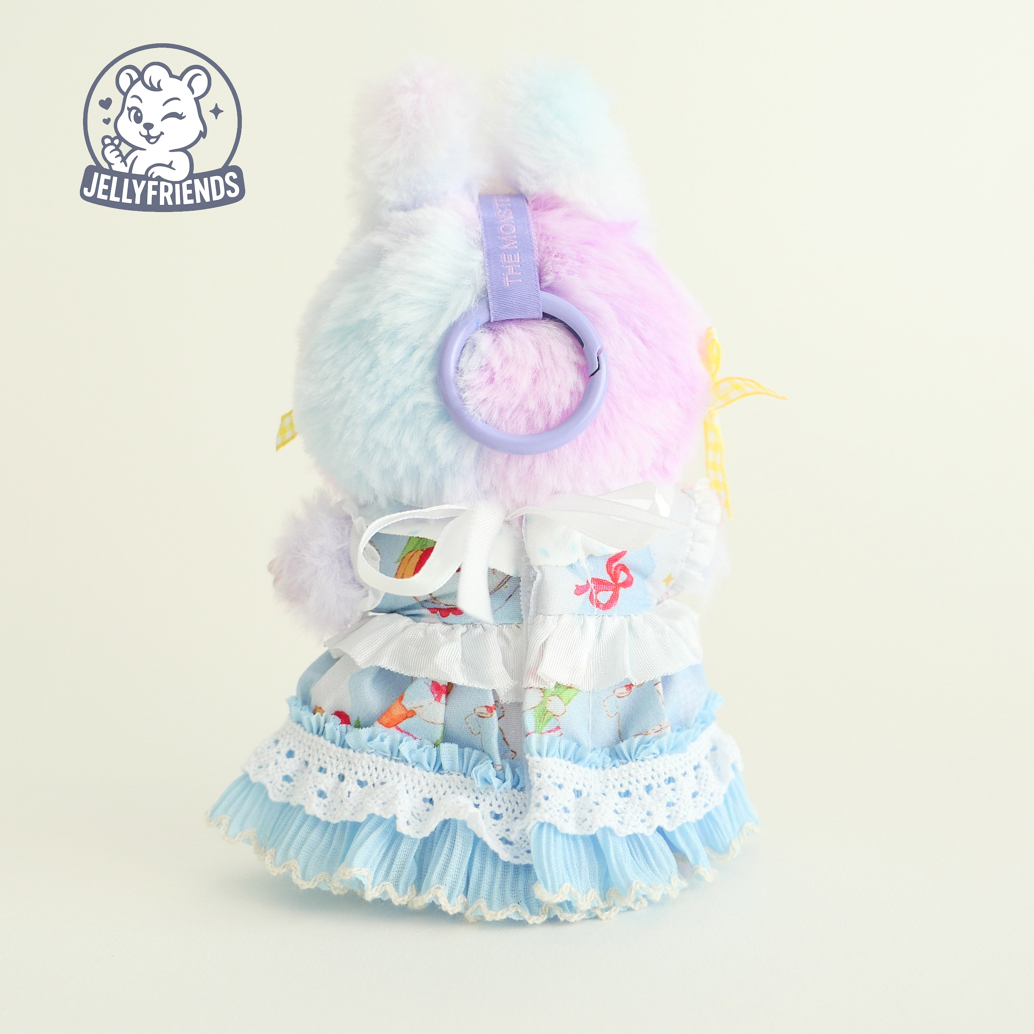 Blue Bunny Garden Dress Set for Labubu