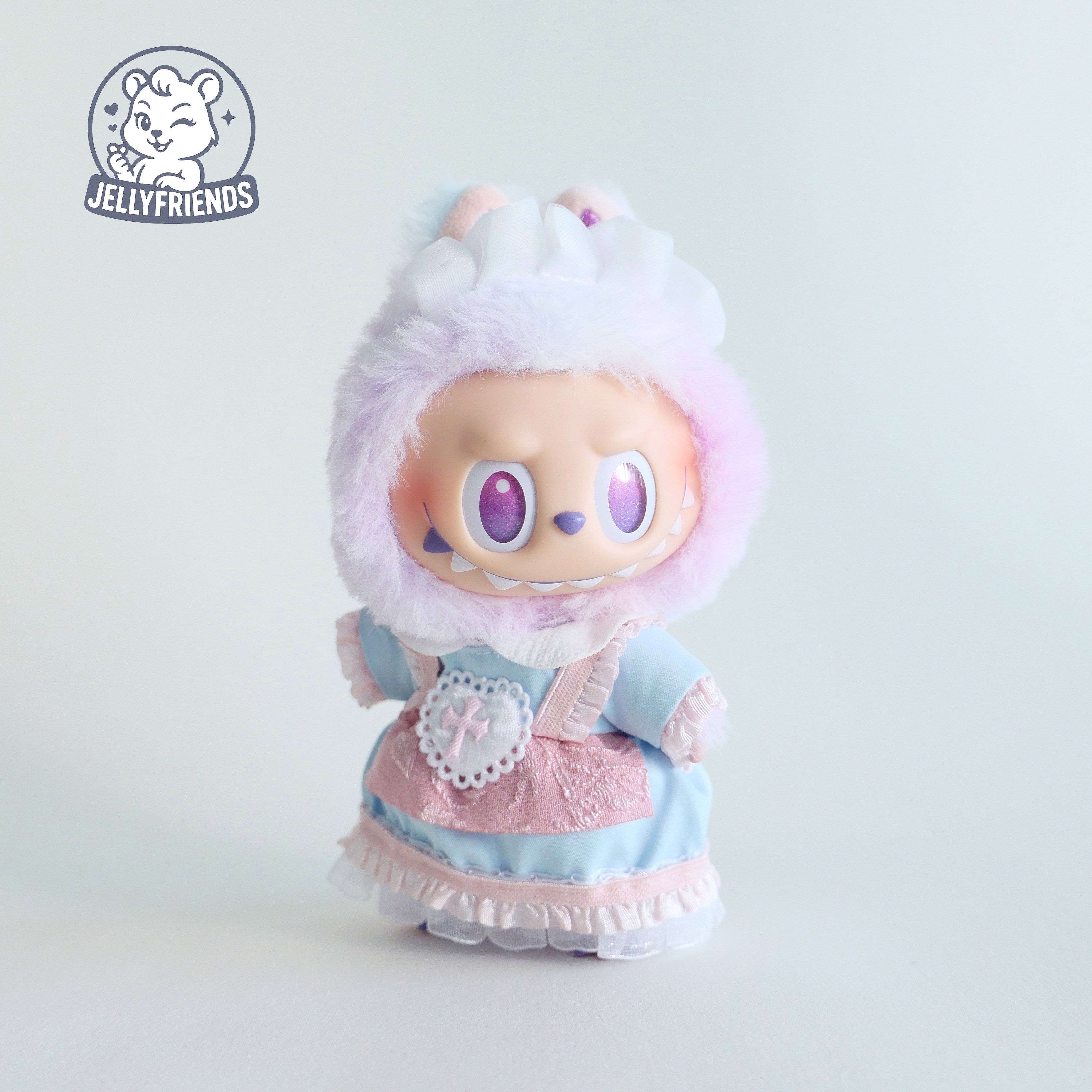 Cotton Candy Heart Outfit Set for Labubu