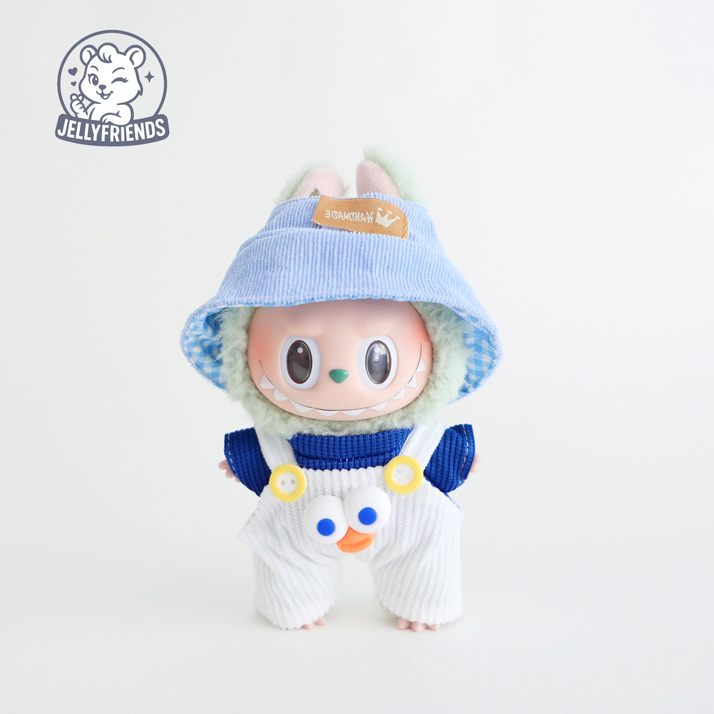 Blue Monster Overall Set for Labubu