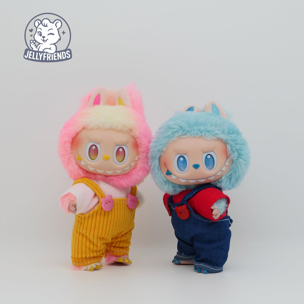 Sweet Bear Overalls Set for Labubu