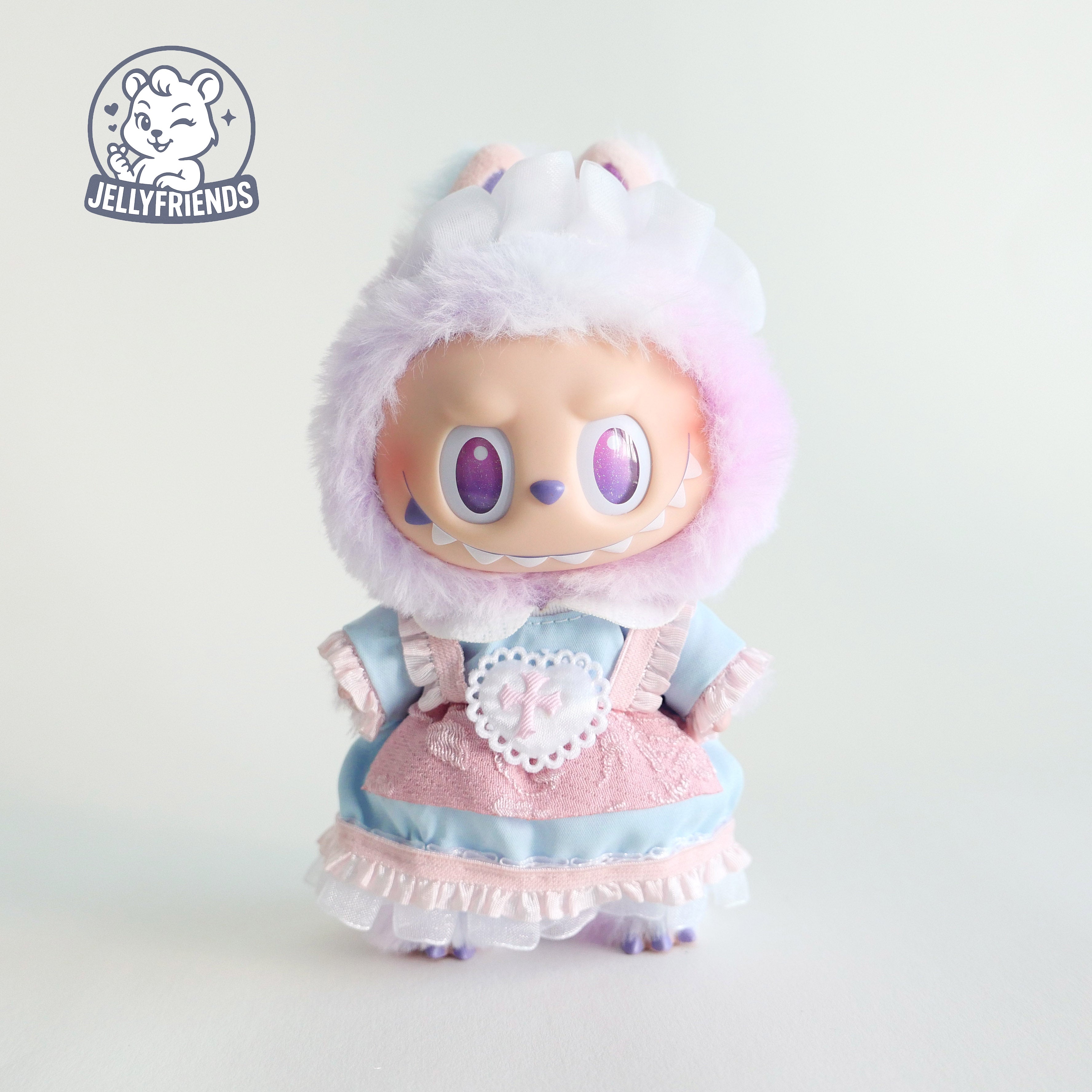 Cotton Candy Heart Outfit Set for Labubu