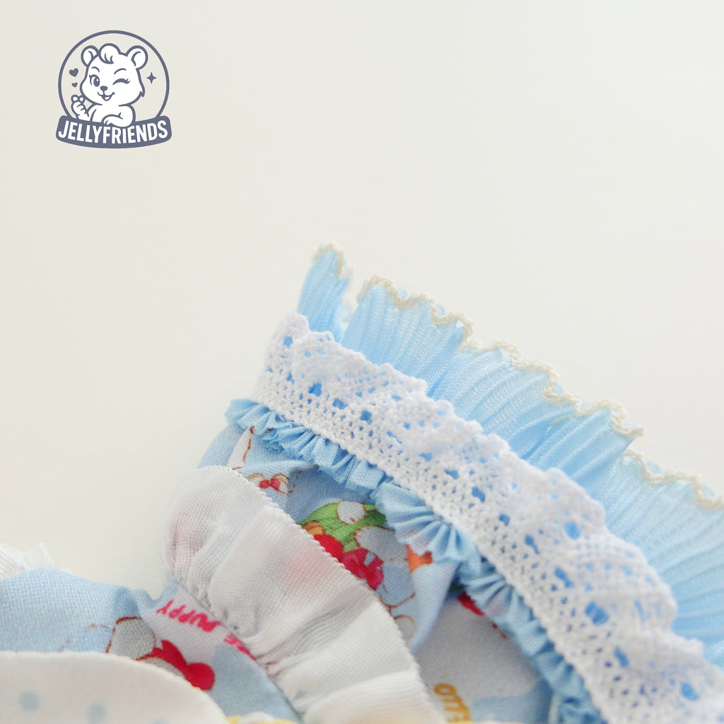 Blue Bunny Garden Dress Set for Labubu