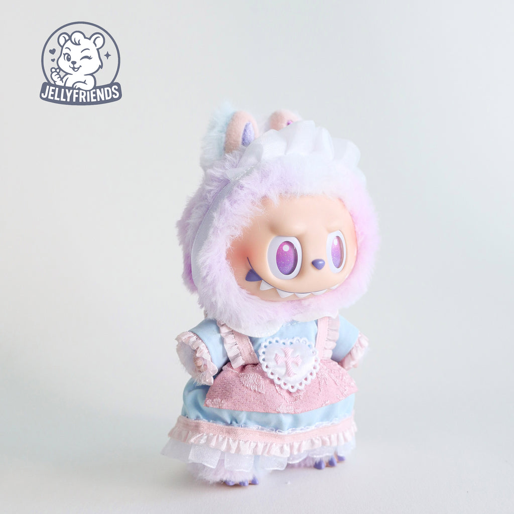 Cotton Candy Heart Outfit Set for Labubu