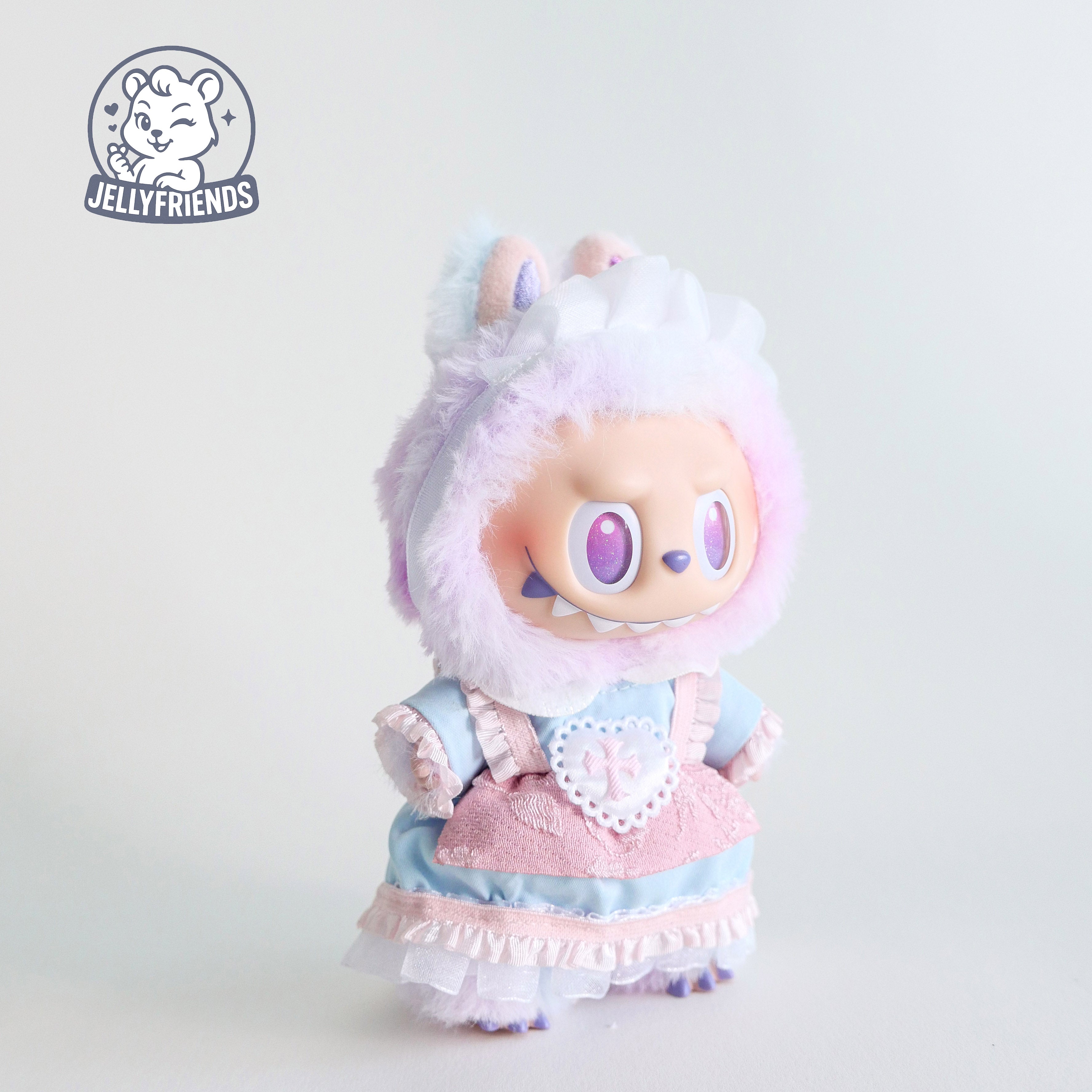 Cotton Candy Heart Outfit Set for Labubu