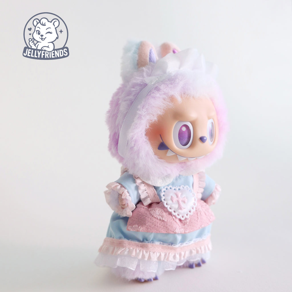 Cotton Candy Heart Outfit Set for Labubu