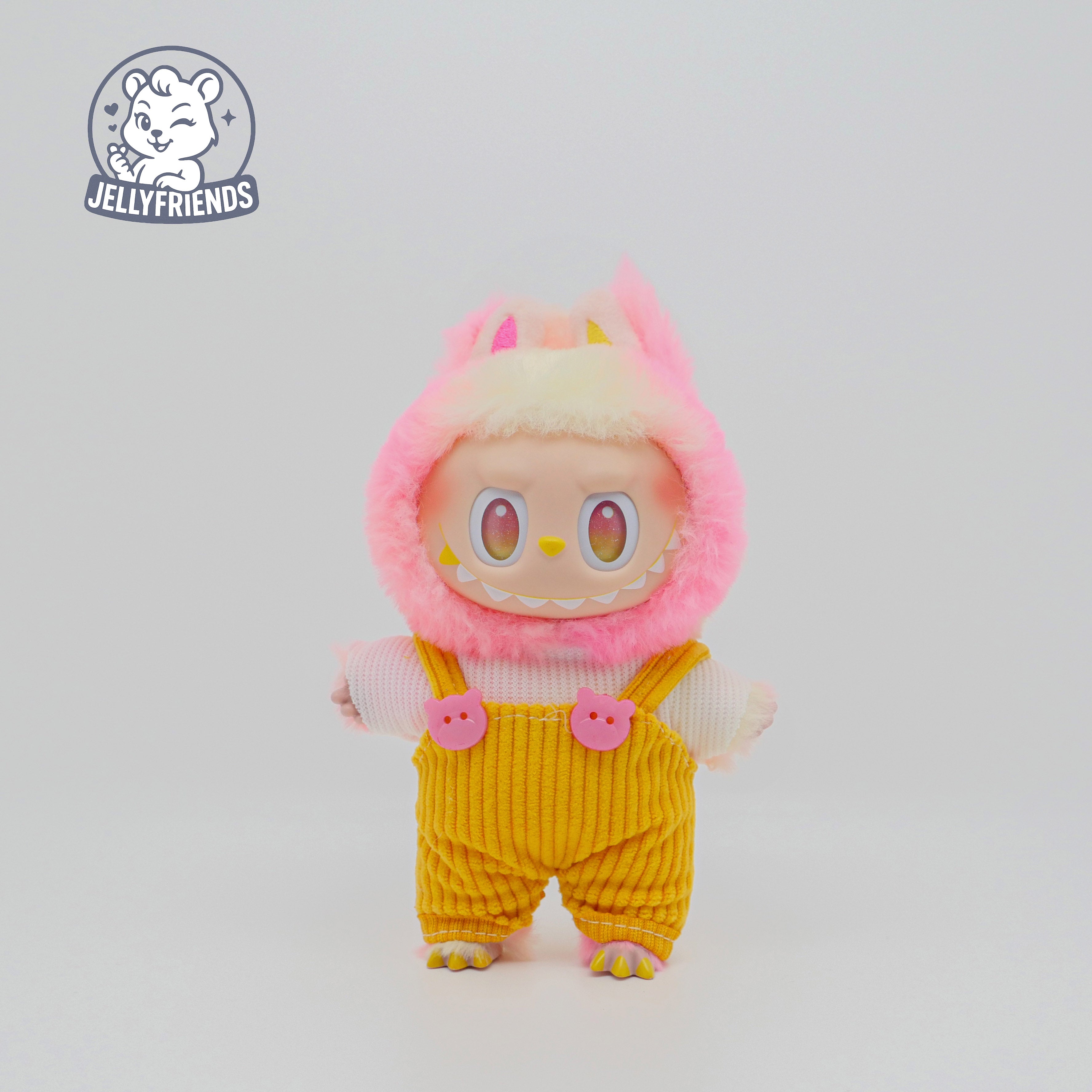 Sweet Bear Overalls Set for Labubu