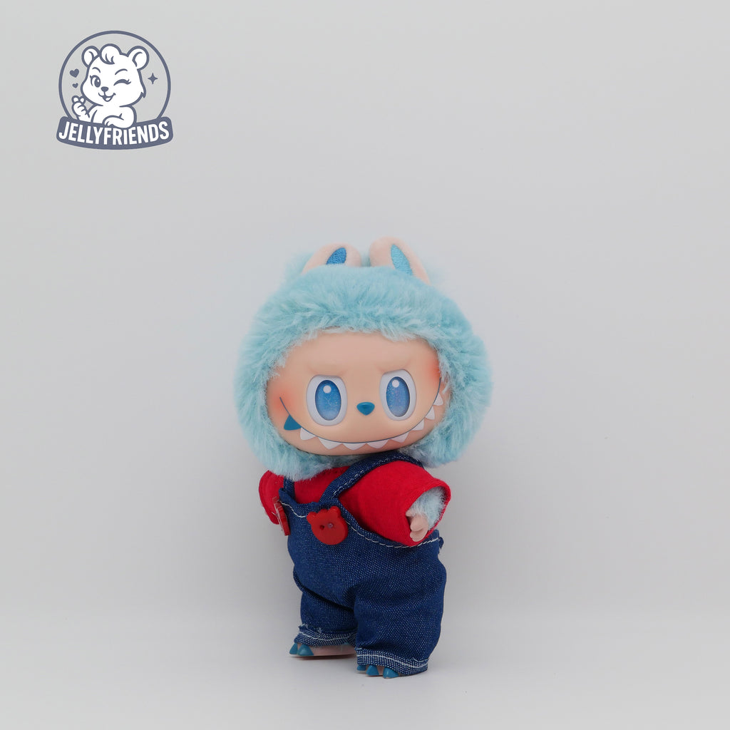 Sweet Bear Overalls Set for Labubu