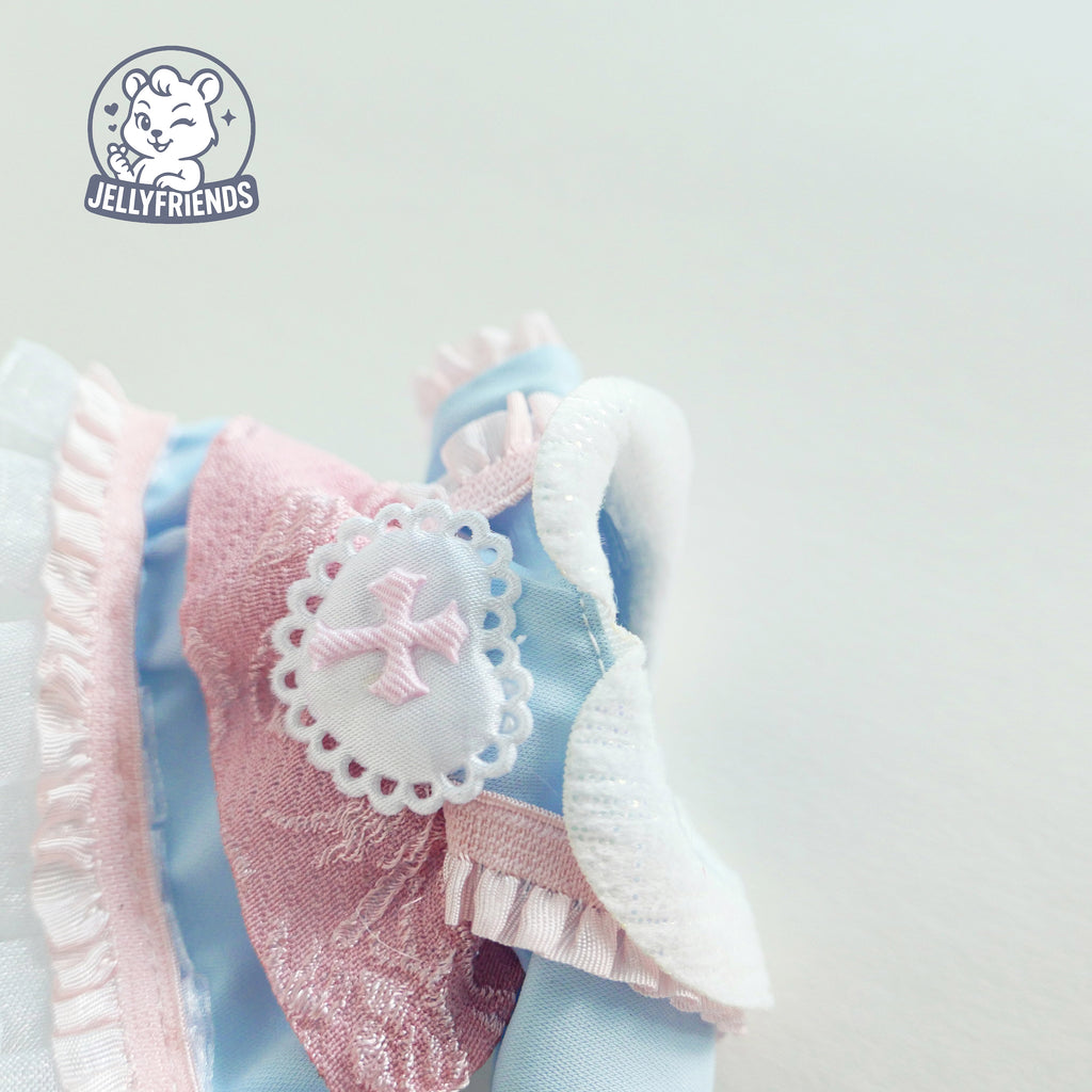 Cotton Candy Heart Outfit Set for Labubu