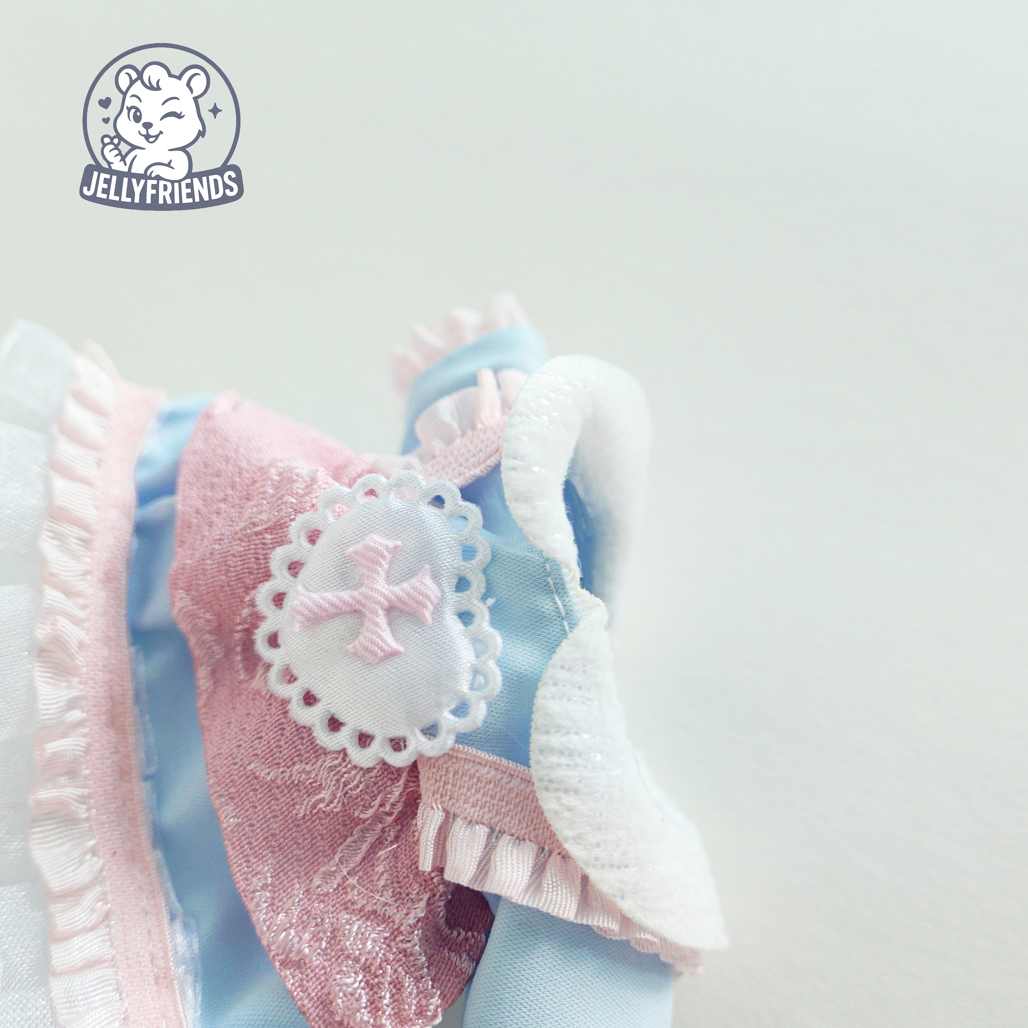 Cotton Candy Heart Outfit Set for Labubu