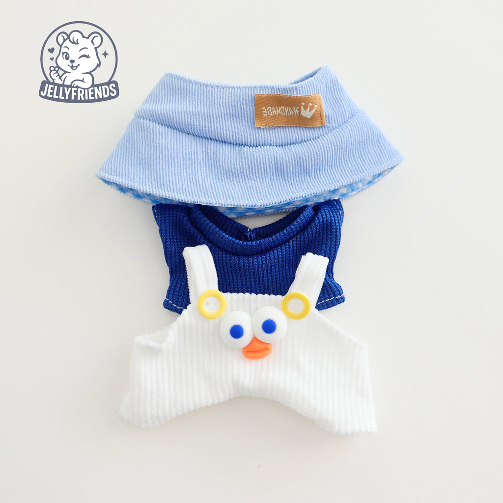 Blue Monster Overall Set for Labubu