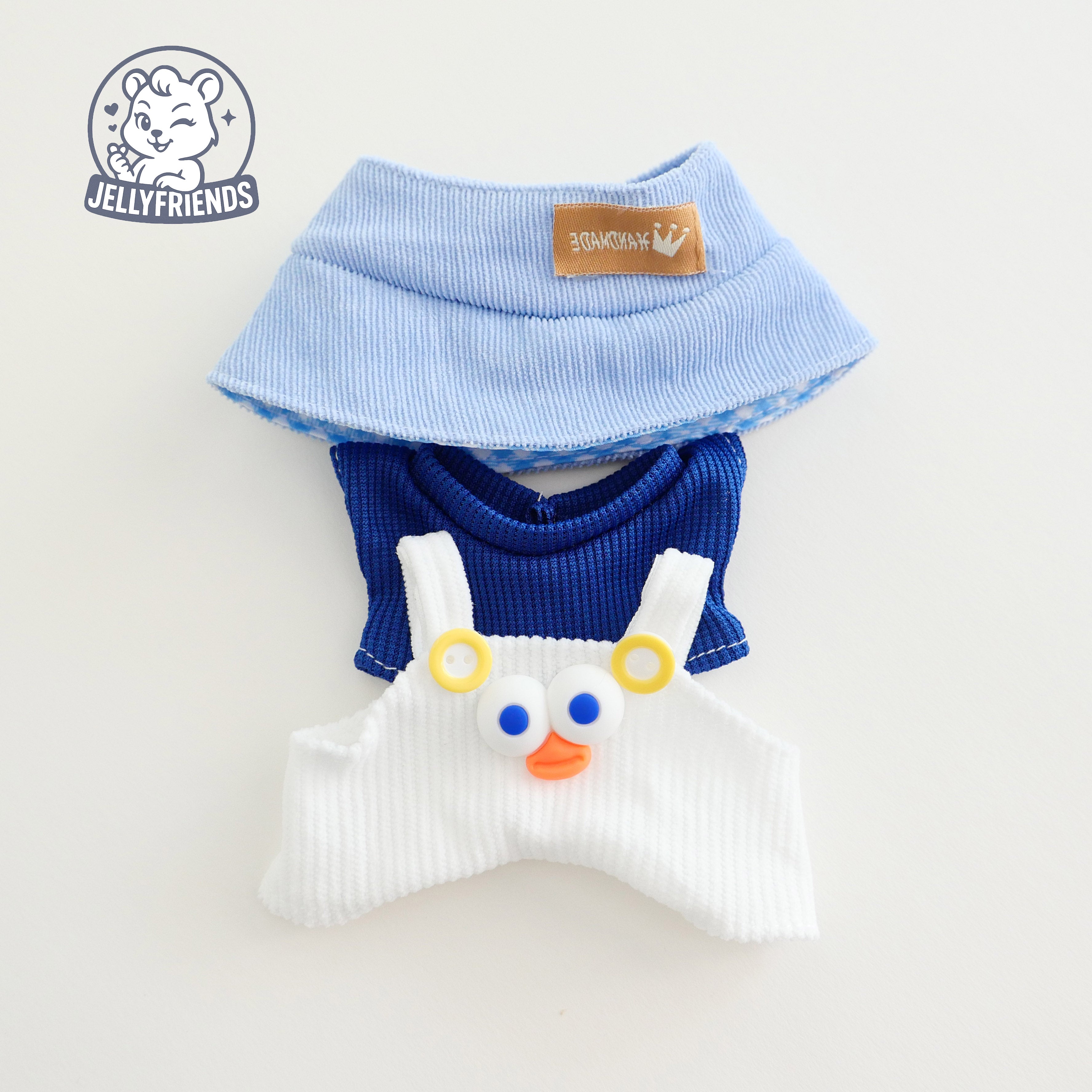 Blue Monster Overall Set for Labubu