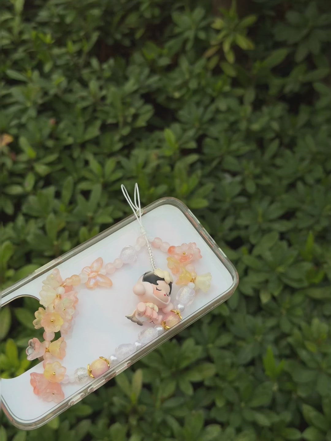 Popbean Skull Panda Phone Charm